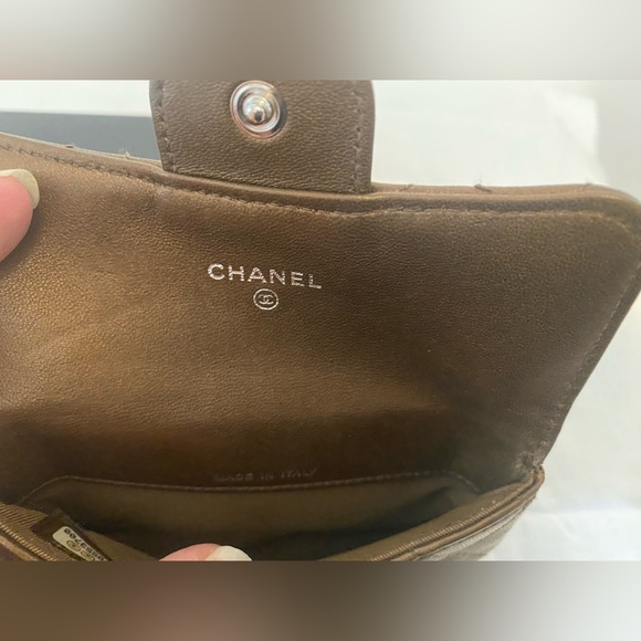 Authentic Chanel Quilted Caviar Card/Coin Mini Wallet - Picture 7 of 13